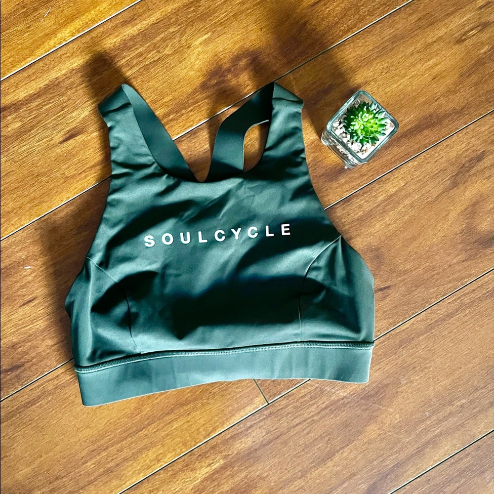 🩷Lululemon SoulCycle High Neck Green Sport Top S/6